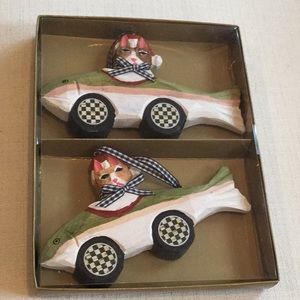 Mackenzie-Childs Cruising Cat Ornaments